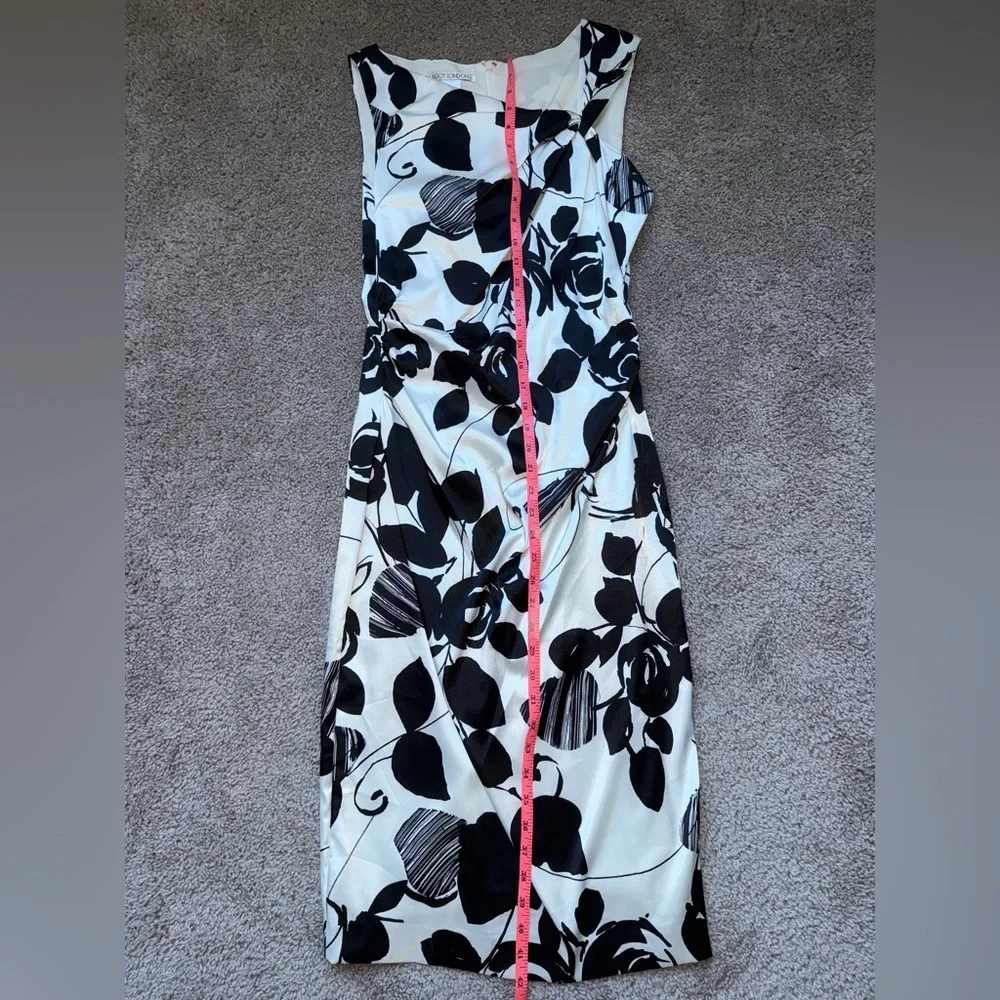 Maggy London One Shoulder Black and White Dress - Picture 2 of 6